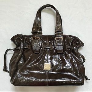 Dooney & Bourke 1975 Brown Patent Leather Satchel